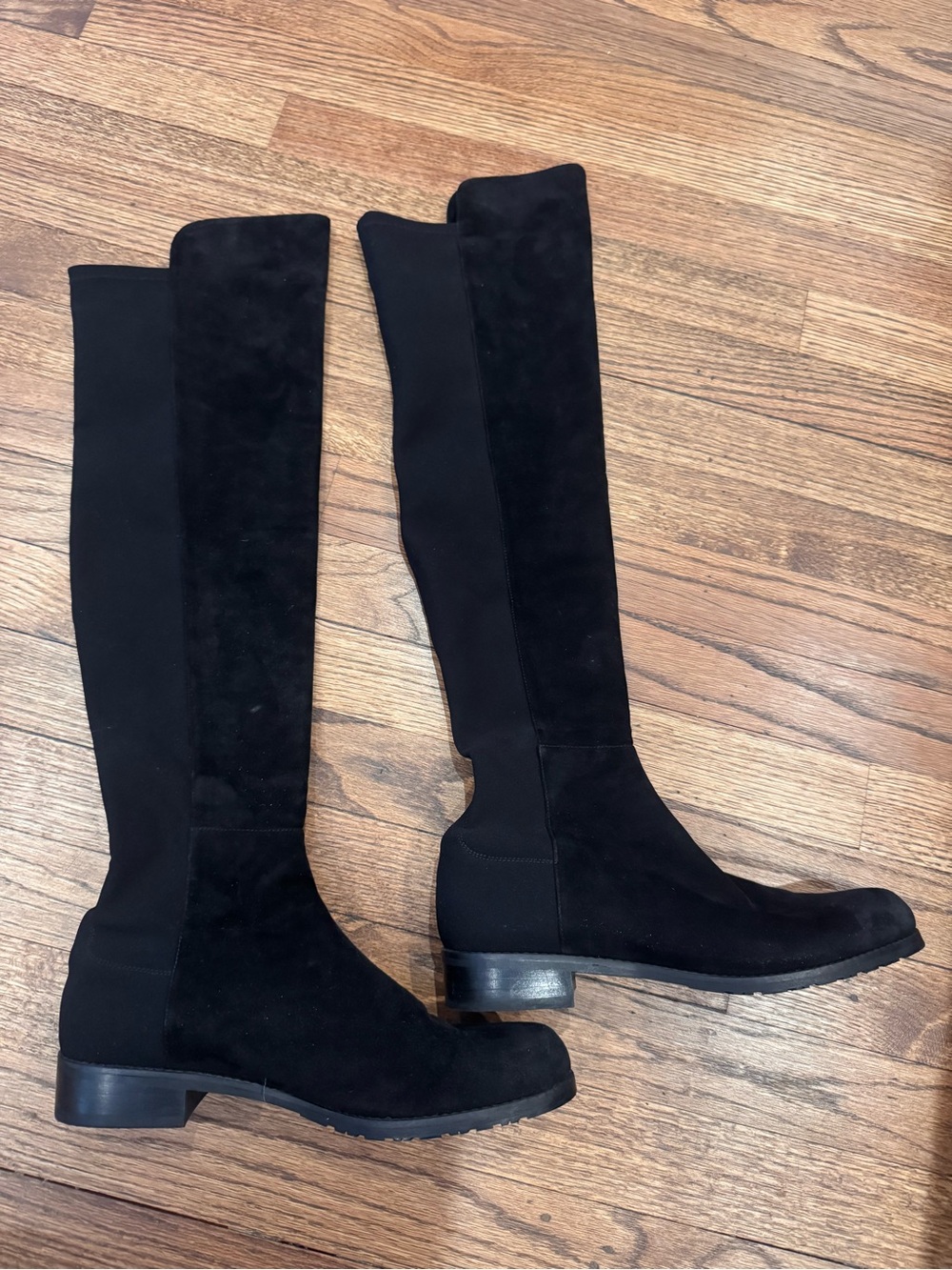 Stuart Weitzman Black Over-the-Knee Suede Boots